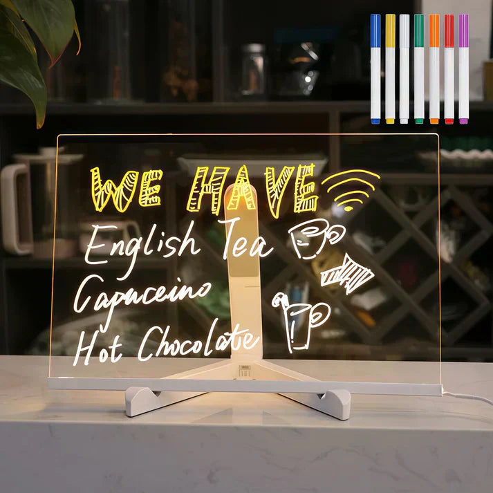 Colorful LED Display Board - Reusable Light Up Sign