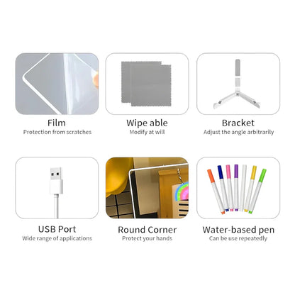 Colorful LED Display Board - Reusable Light Up Sign