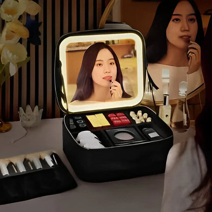 Portable Travel Makeup Bag with Mirror
