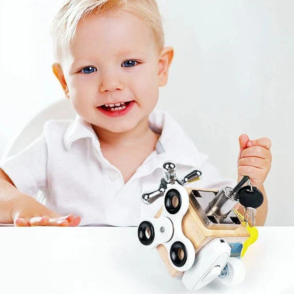 Educational Wooden Activity Cube Toy - Fesara