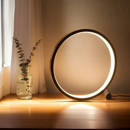 Stylish Round LED Table Lamp with Dimmer Switch