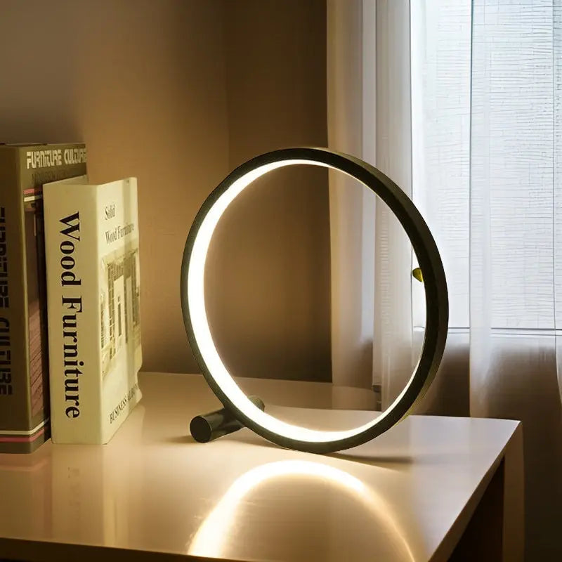 Stylish Round LED Table Lamp with Dimmer Switch