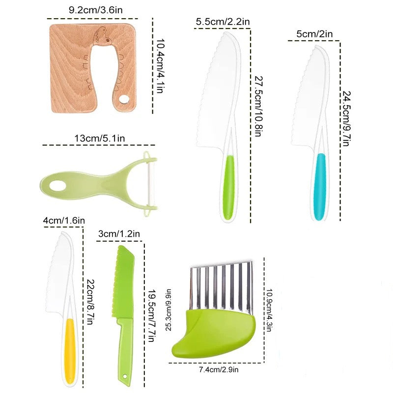Kids Friendly Kitchen Utensil Set - Fesara
