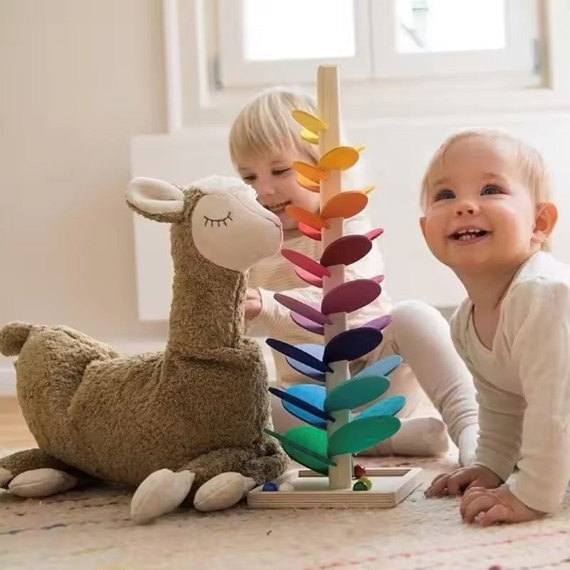 Colorful Kids Wooden Marble Run