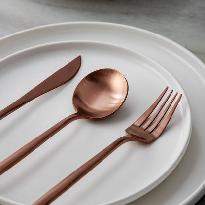Premium Steel Cutlery Set in Chic Colors
