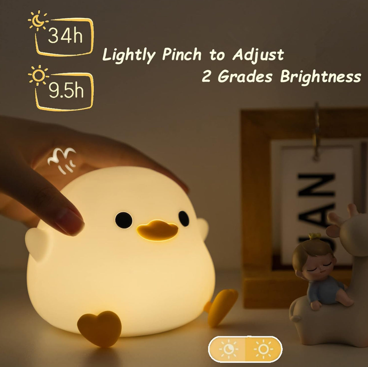 Colorful Quacking LED Night Light Lamp