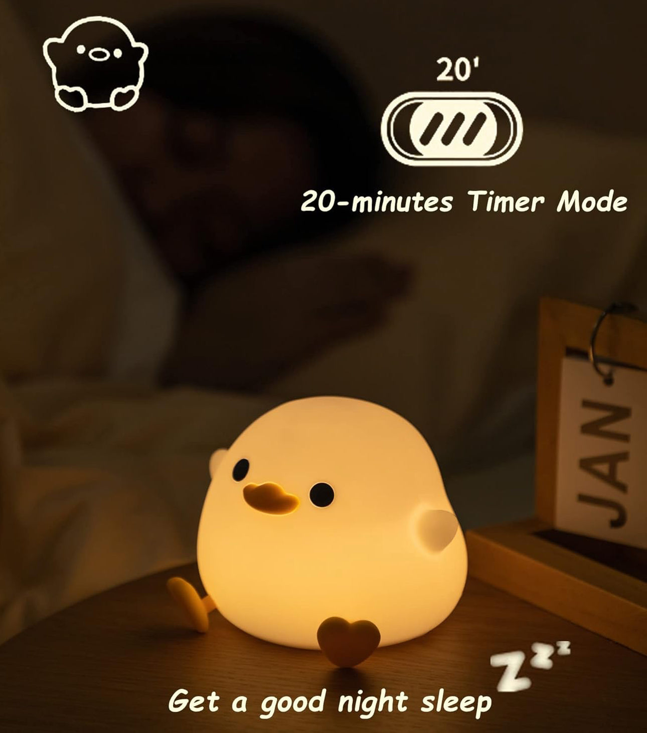 Colorful Quacking LED Night Light Lamp