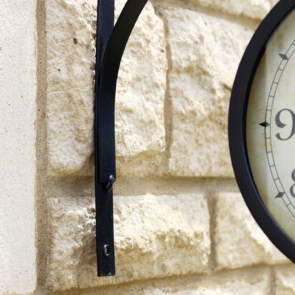 Large Black Double Faced Station Clock