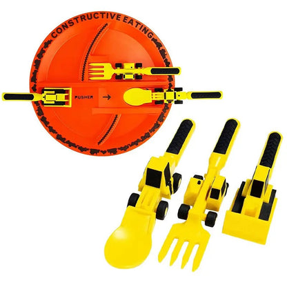 Kids Construction Worker Lunch Box Set