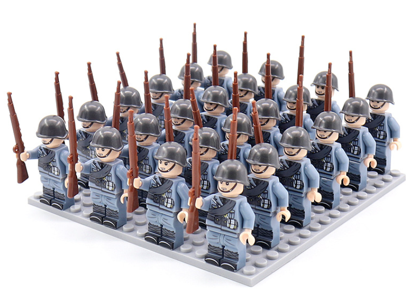 Historic WWII Brick Building Toy Figures Set - Fesara