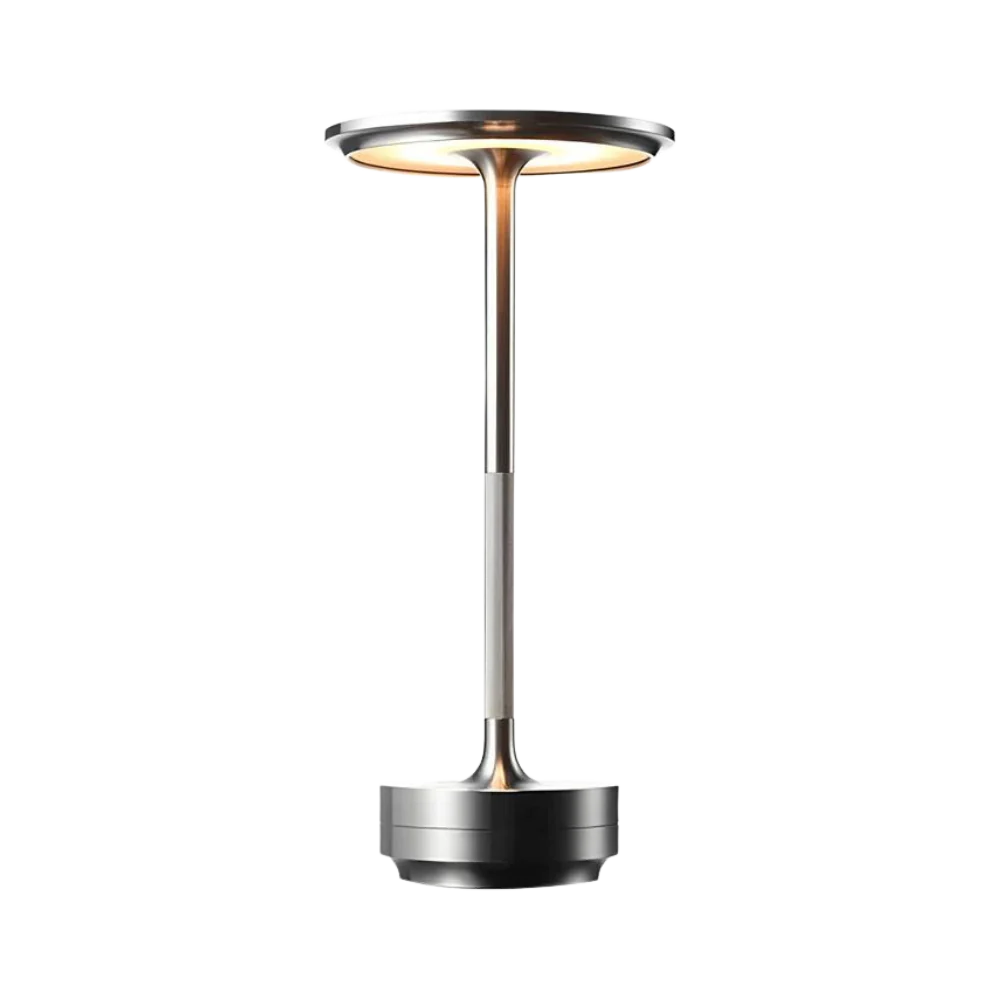 Stylish Gold Metal Desk Lamp with USB Recharge