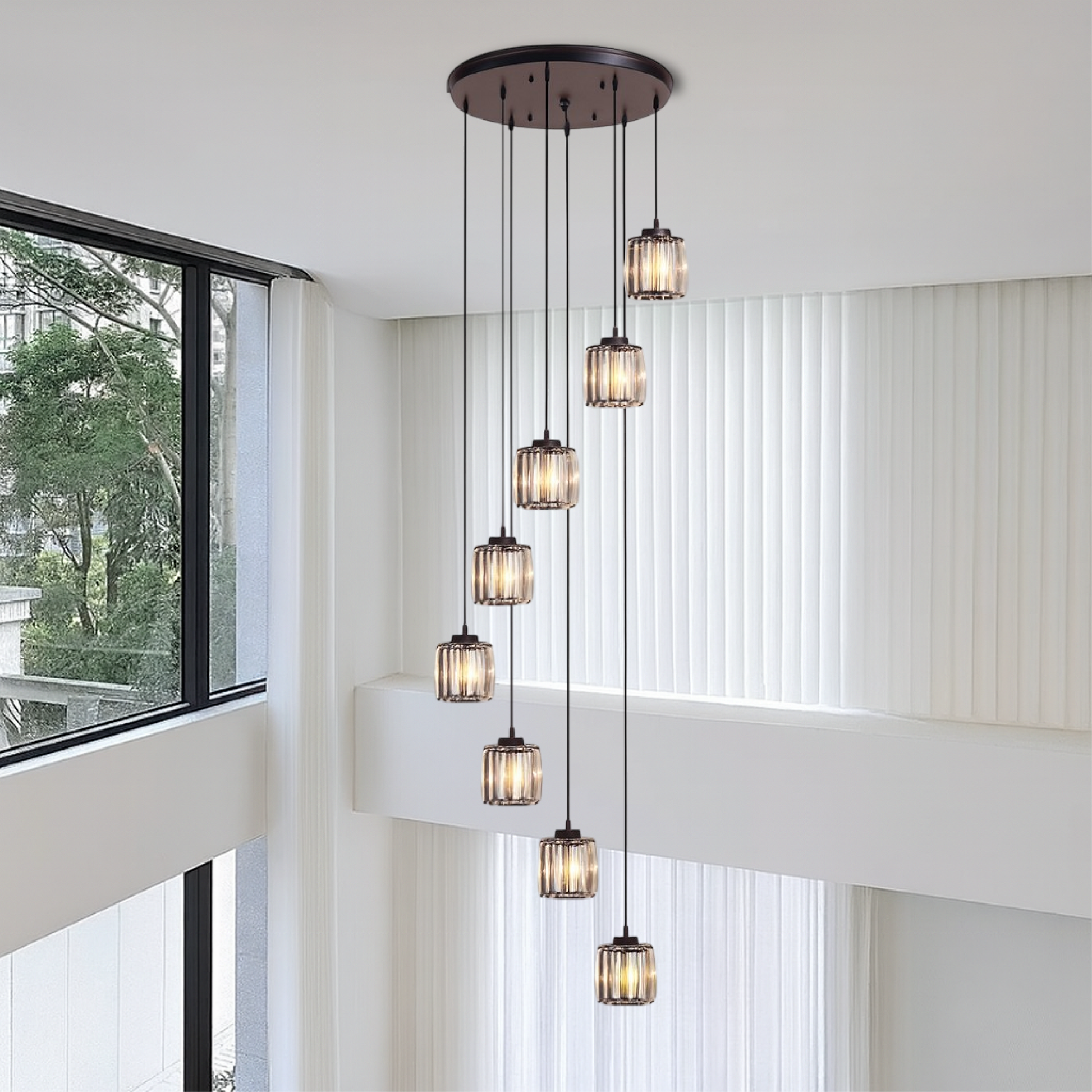 Ida Crystal Stair Chandelier 1