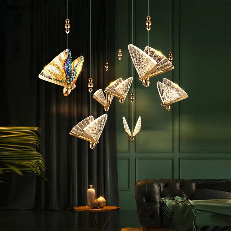 Stylish Butterfly LED Hanging Light Fixture - Fesara