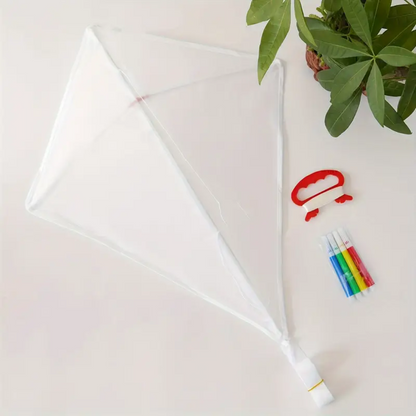 Colorful DIY Kite with Long Tail Canvas