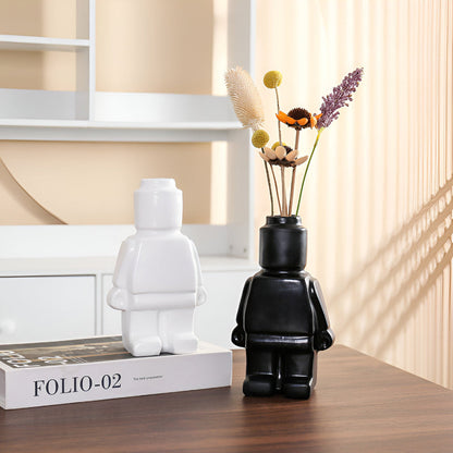 Fun Robot Shaped Ceramic Planter