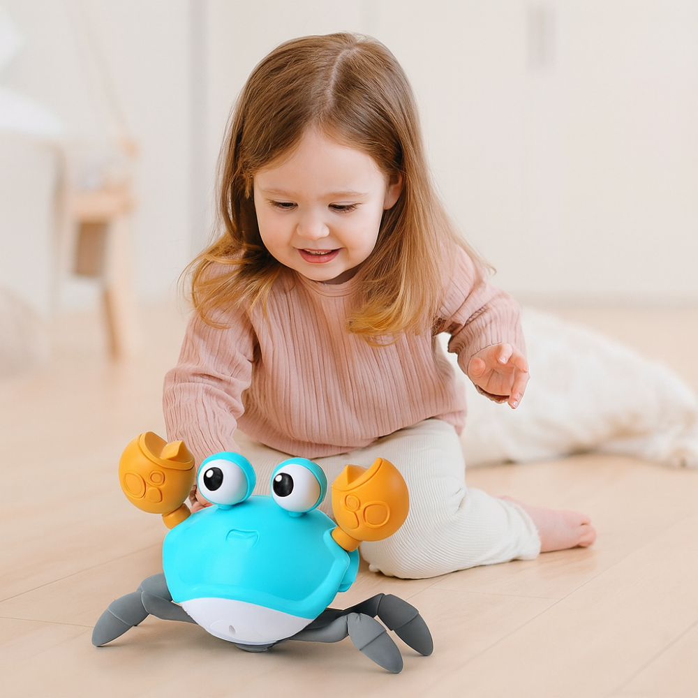Colorful Musical Crab Baby Toy with Lights - Fesara