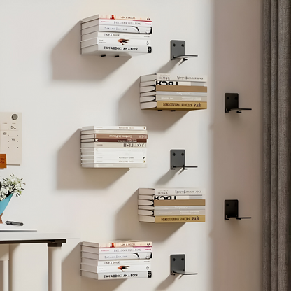 Hidden Wall Mount Book Shelves