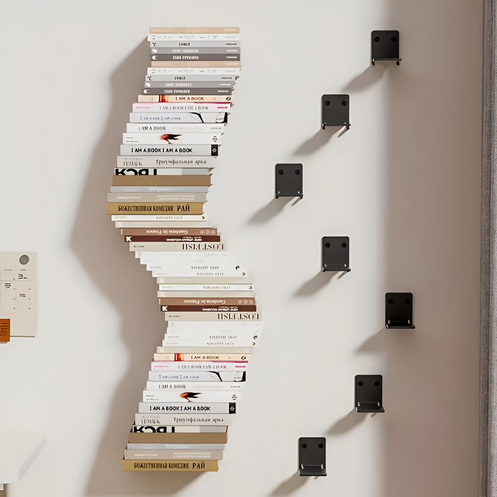 Hidden Wall Mount Book Shelves