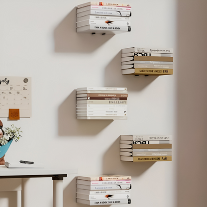 Hidden Wall Mount Book Shelves