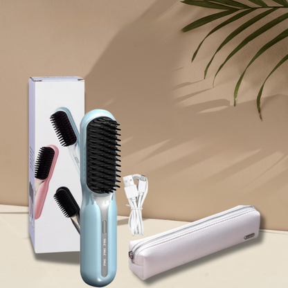 Portable Wireless Hair Straightening Curling Brush