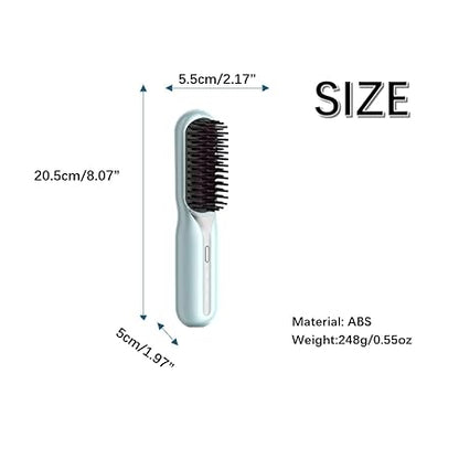 Portable Wireless Hair Straightening Curling Brush