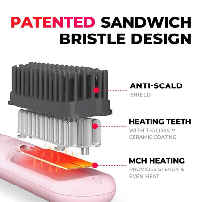Portable Wireless Hair Straightening Curling Brush