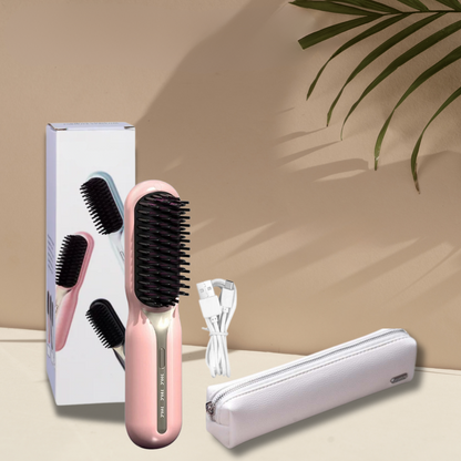 Portable Wireless Hair Straightening Curling Brush