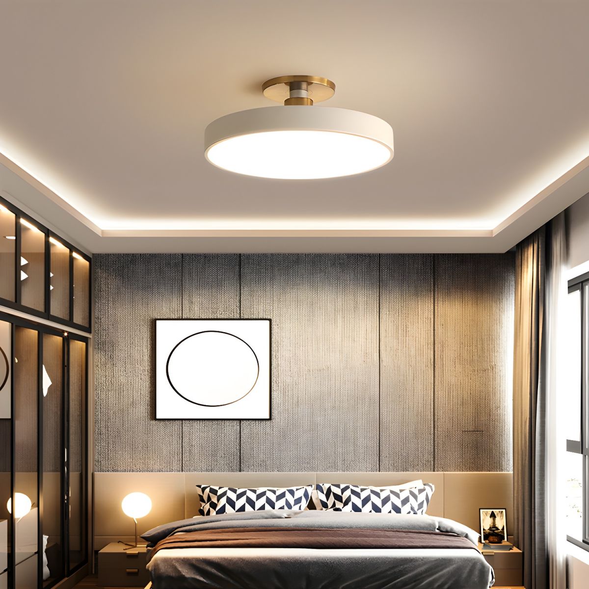 Sleek Circular LED Ceiling Light Fixtures