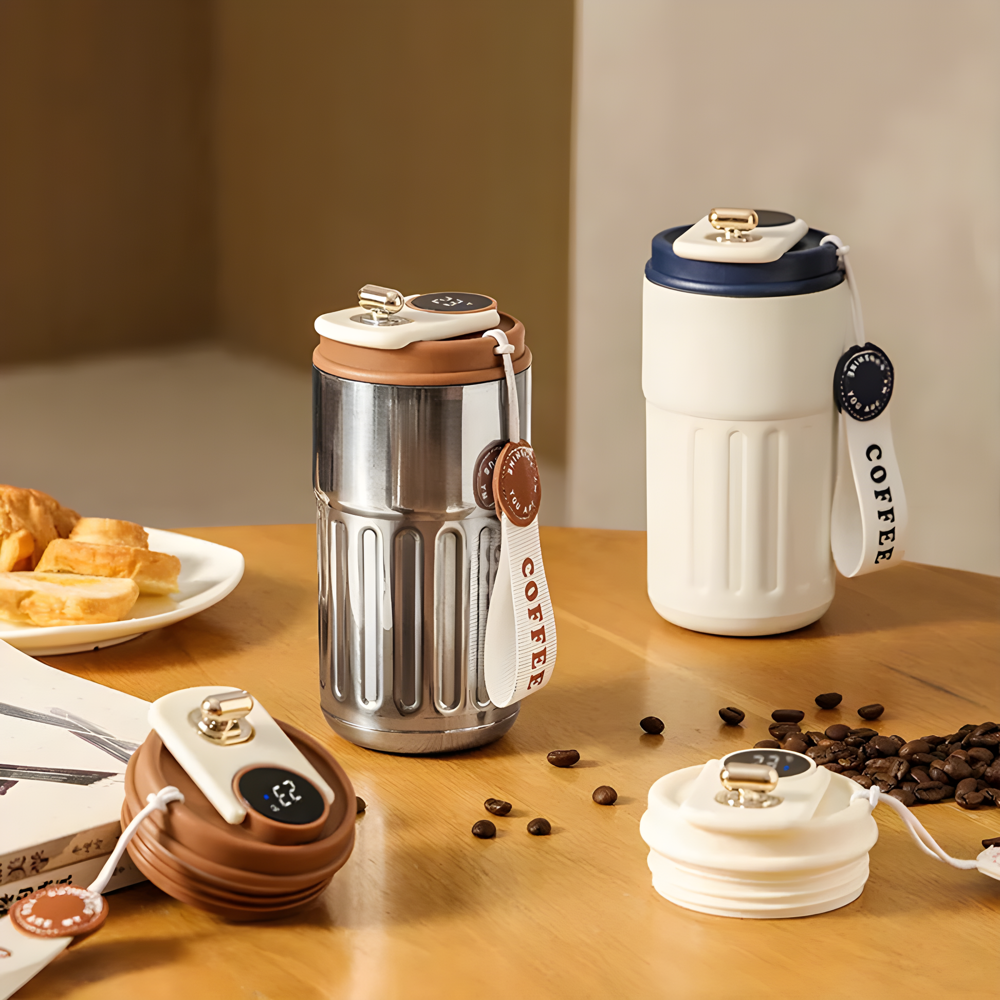 Insulated Smart Water Bottle with Temperature Control - Fesara