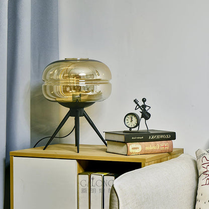 Bright Glass Desk Lamp with Soft LED Light