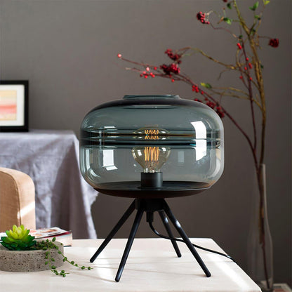 Bright Glass Desk Lamp with Soft LED Light