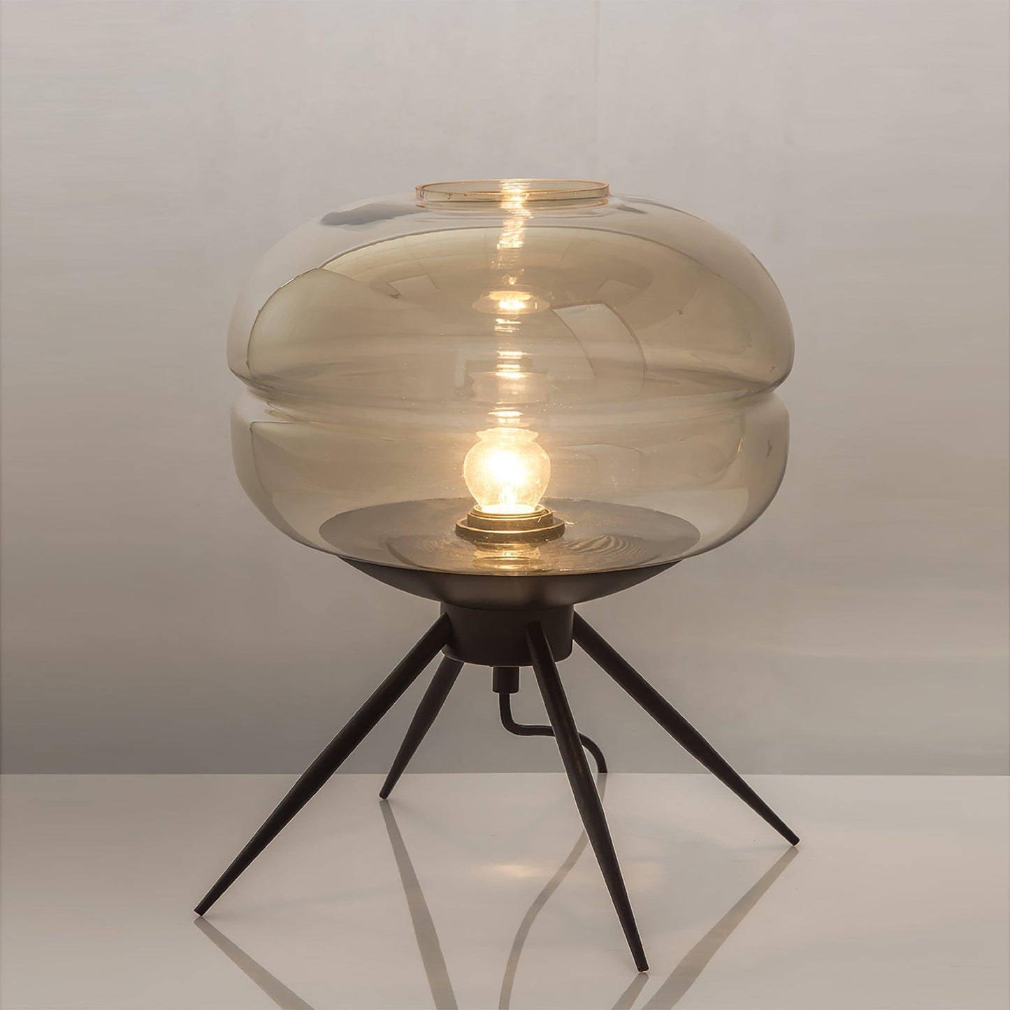Bright Glass Desk Lamp with Soft LED Light