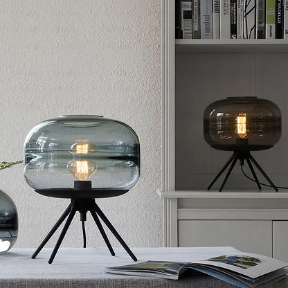 Bright Glass Desk Lamp with Soft LED Light