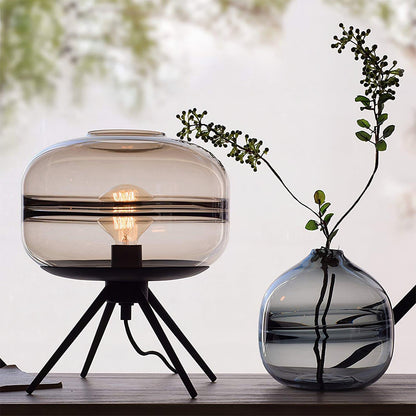 Bright Glass Desk Lamp with Soft LED Light