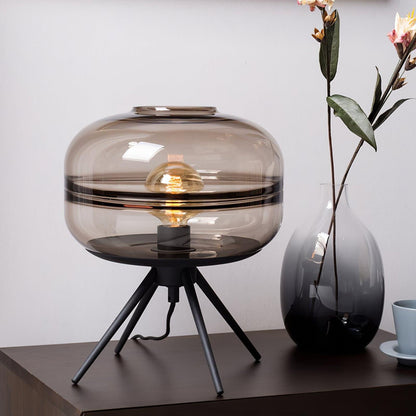 Bright Glass Desk Lamp with Soft LED Light