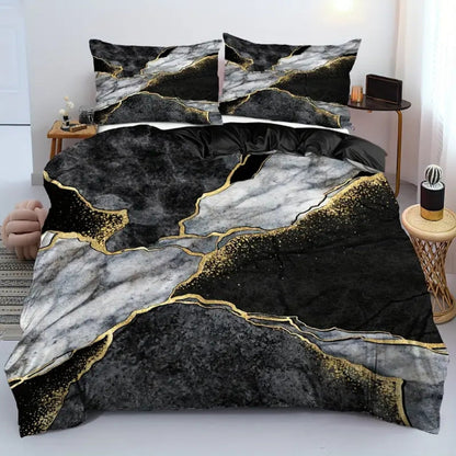 Luxury Green Gold Bedding Duvet Cover Set