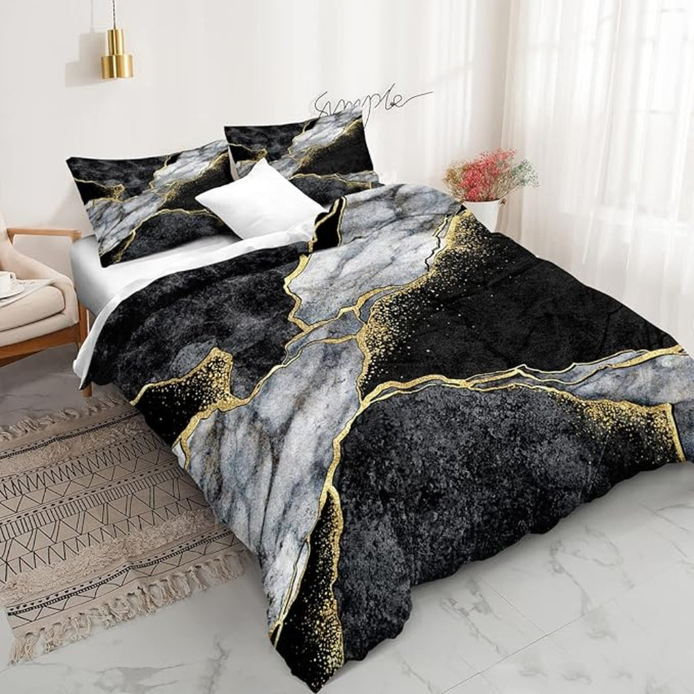 Luxury Green Gold Bedding Duvet Cover Set - Fesara
