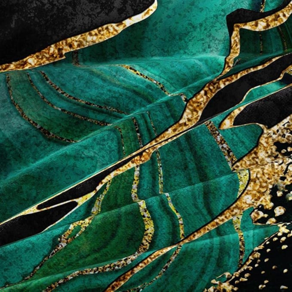 Luxury Green Gold Bedding Duvet Cover Set