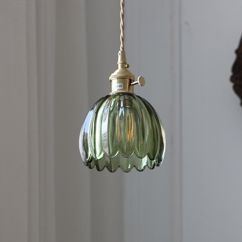 Classic Asian Glass Hanging Lamp - Fesara