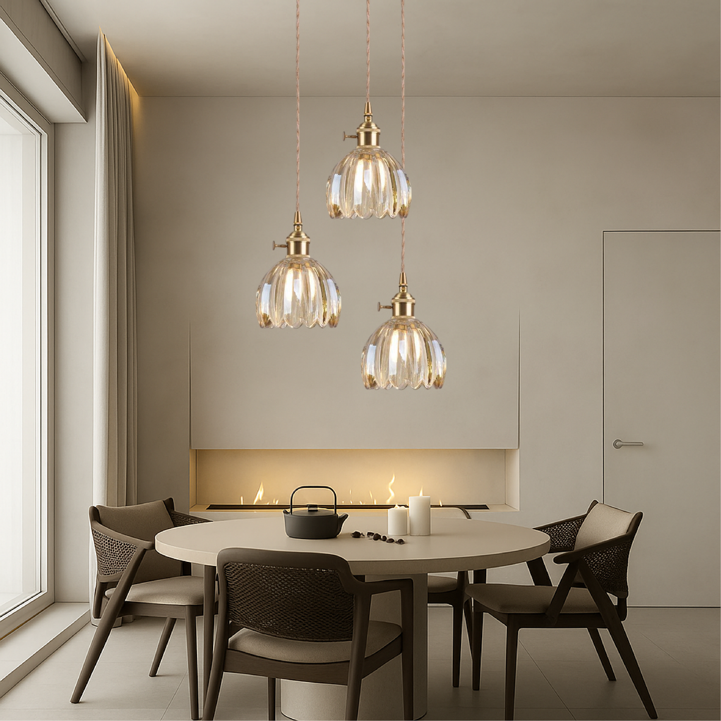 Japanese glass pendant lamp 3