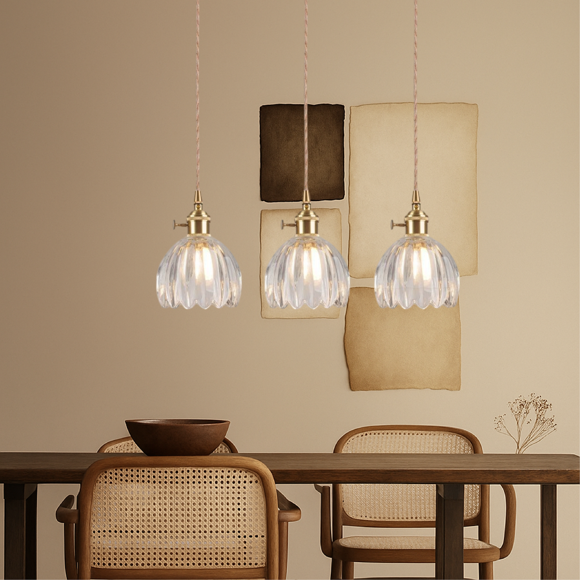 Japanese glass pendant lamp 6