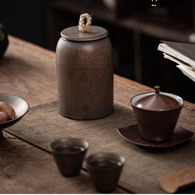 Traditional Ceramic Tea Storage Jars