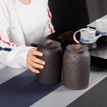 Traditional Ceramic Tea Storage Jars