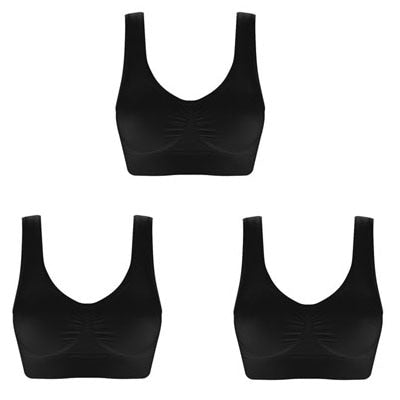 Comfortable 3pc Wireless Bra Set Push Up Lingerie