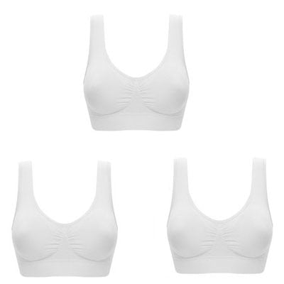 Comfortable 3pc Wireless Bra Set Push Up Lingerie
