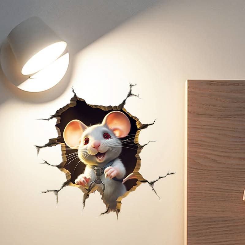 Fun 3D Mouse Wall Decals for Kids Rooms