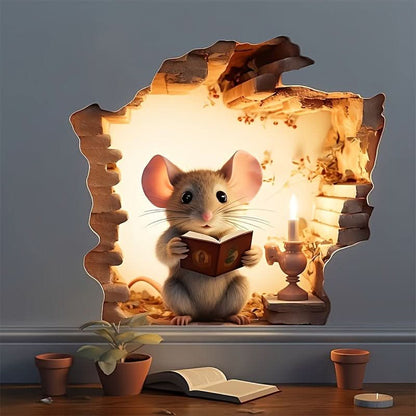 Fun 3D Mouse Wall Decals for Kids Rooms