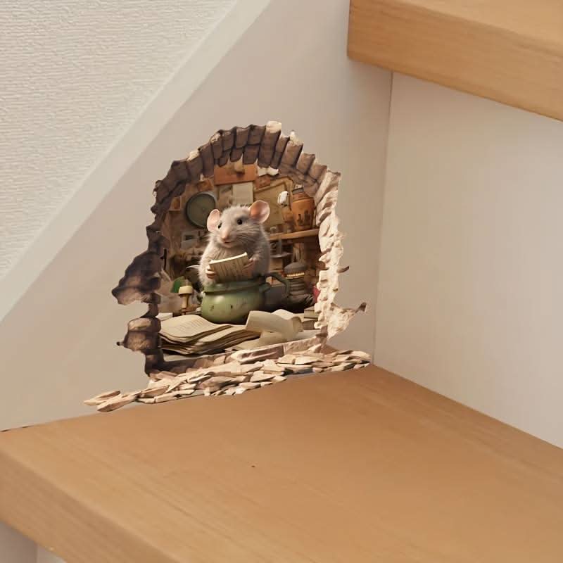 Fun 3D Mouse Wall Decals for Kids Rooms
