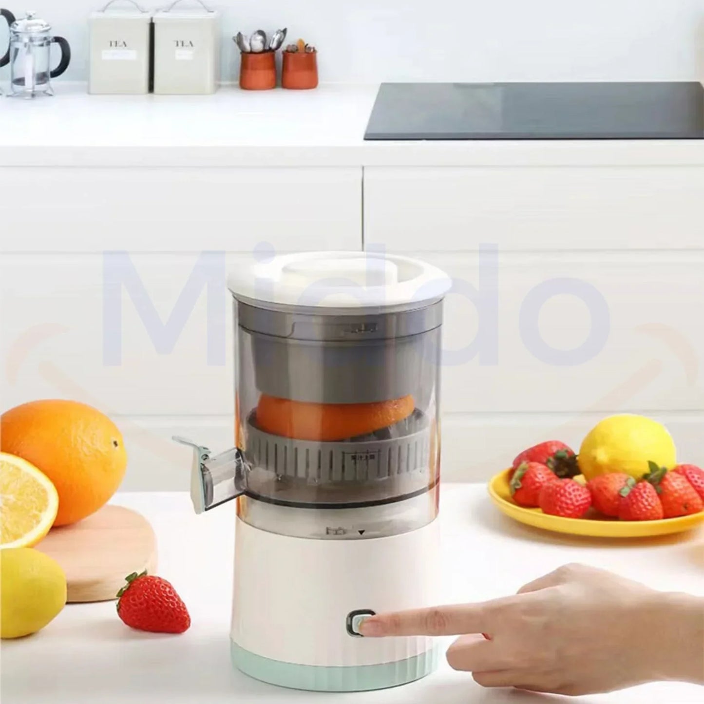 Easy Electric Citrus Juicer with Built-in Container