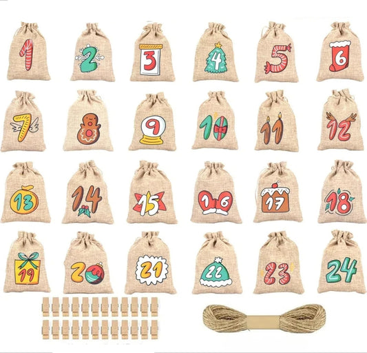 Natural Fiber Christmas Countdown Wall Calendar - Fesara